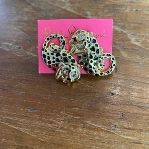 Lilly Pulitzer leopard earrings
